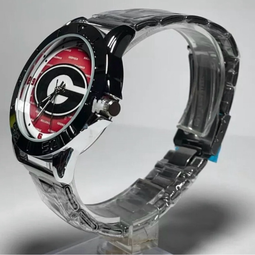 Georgia Bulldogs Logo Watch Stainless Steel Band UGA Fan Gift - Picture 2 of 4